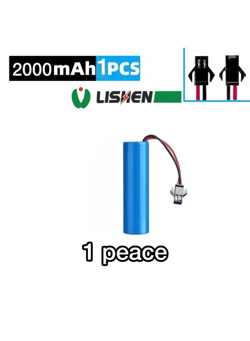 ليشين بطارية ليثيوم أيون قابلة لإعادة الشحن Lishen 18650 بسعة 2000mAh وجهد 3.7 فولت مع دائرة حماية BMS وموصل – قطعة واحدة - Image 1